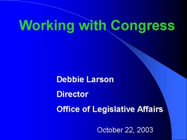 Office of Legislative Affairs