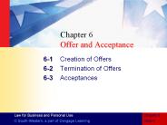 Chapter 6 Offer and Acceptance