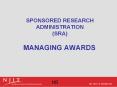 SPONSORED RESEARCH ADMINISTRATION (SRA) PowerPoint PPT Presentation
