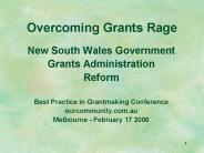 Overcoming Grants Rage