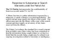 Response to Subpoenas or Search Warrants under the Patriot Act PowerPoint PPT Presentation