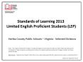 Standards of Learning 2013 Limited English Proficient Students (LEP) PowerPoint PPT Presentation