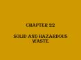 Solid and Hazardous Waste PowerPoint PPT Presentation