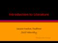 Introduction to Literature PowerPoint PPT Presentation