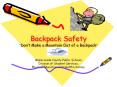 Backpack Safety  PowerPoint PPT Presentation