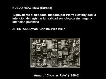 NUEVO REALISMO (Europa)