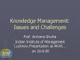 Knowledge Management: Issues and Challenges PowerPoint PPT Presentation