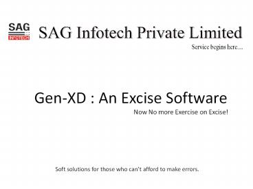 SAG Infotech Private Limited