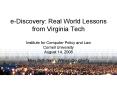 e-Discovery: Real World Lessons from Virginia Tech PowerPoint PPT Presentation