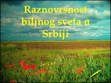 Raznovrsnost   biljnog sveta u Srbiji