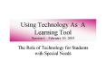 Using Technology As A Learning Tool Session 6  PowerPoint PPT Presentation