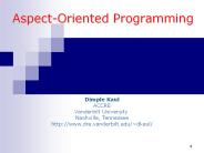 Aspect-Oriented Programming