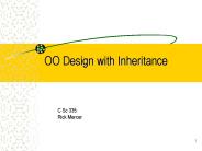 OO Design with Inheritance