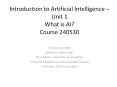 Introduction to Artificial Intelligence  PowerPoint PPT Presentation