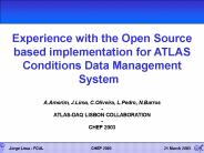 Conditions Database  mySQL Implementation Status Report