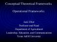 Conceptual/Theoretical Frameworks Operational Frameworks PowerPoint PPT Presentation