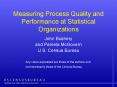 Measuring Process Quality and Performance at Statistical Organizations PowerPoint PPT Presentation
