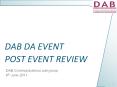 DAB DA EVENT POST EVENT REVIEW PowerPoint PPT Presentation