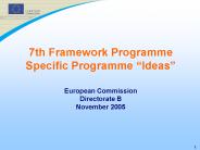 7th Framework Programme Specific Programme 