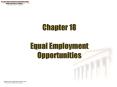 Chapter 18 Equal Employment Opportunities PowerPoint PPT Presentation