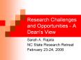 Research Challenges and Opportunities - A Dean's View PowerPoint PPT Presentation