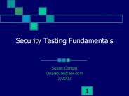 Security Testing Fundamentals