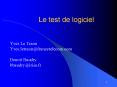 Le test de logiciel PowerPoint PPT Presentation
