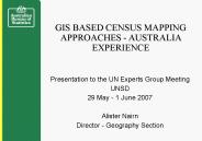 Presentation to the UN Experts Group Meeting