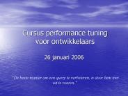 Cursus performance tuning voor ontwikkelaars