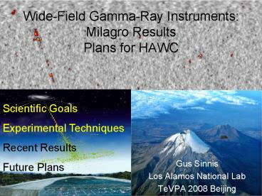 Wide-Field Gamma-Ray Instruments: Milagro Results Plans for HAWC