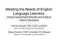 Meeting the Needs of English Language Learners: Using Assessment Results and Data to Inform Decisions PowerPoint PPT Presentation