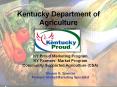 Kentucky Department of Agriculture PowerPoint PPT Presentation