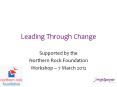 Leading Through Change PowerPoint PPT Presentation