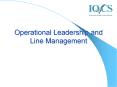 Operational Leadership and Line Management PowerPoint PPT Presentation