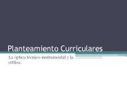 Planteamiento Curriculares
