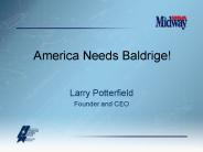America Needs Baldrige!