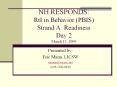 NH RESPONDS: RtI in Behavior (PBIS)  Strand A: Readiness Day 2 March 13, 2009 PowerPoint PPT Presentation