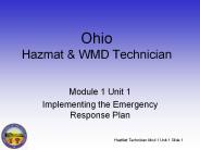 HazMat Technician Mod 1 Unit 1 Slide 1