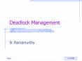 Deadlock Management PowerPoint PPT Presentation