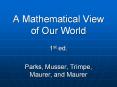 A Mathematical View of Our World PowerPoint PPT Presentation