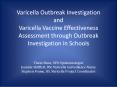 Varicella Outbreak Investigation and Varicella Vaccine Effectiveness Assessment through Outbreak Investigation in Schools PowerPoint PPT Presentation