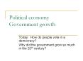 Political economy Government growth PowerPoint PPT Presentation