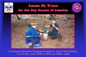 Leave No Trace for the Boy Scouts of America