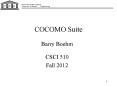 COCOMO Suite PowerPoint PPT Presentation