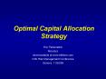 Optimal Capital Allocation Strategy PowerPoint PPT Presentation