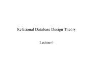 Relational Database Design Theory