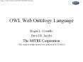 OWL Web Ontology Language PowerPoint PPT Presentation