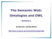The Semantic Web: Ontologies and OWL