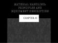 Material Handling: Principles and Equipment Description    Chapter: 10 PowerPoint PPT Presentation