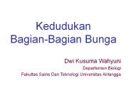Kedudukan Bagian-Bagian Bunga